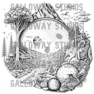 Psychedelic Coloring Book Adult Coloring, Stoner, Trippy, Harm ...