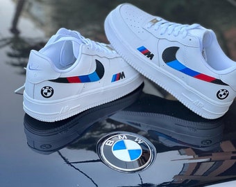 Sneakers BMW, Air Force 1 BMW Handbemalt, Fahrzeug Schuhe