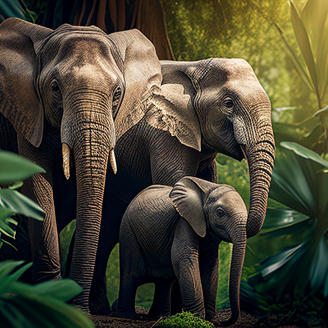 DECORATIVE ELEPHANT FAMILY