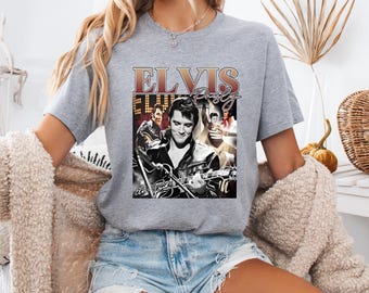 Elvis Presley Graphic T-Shirt, Vintage Rock Music Apparel