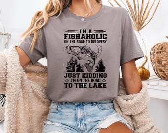 Fishaholic On The Road To The Lake Fishing T-Shirt