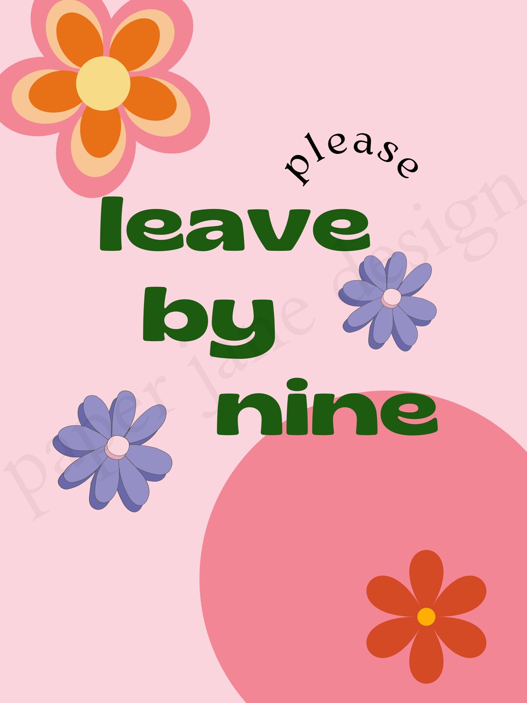 Please Leave by Nine Printable - Etsy