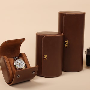 Leather watch outlet storage box