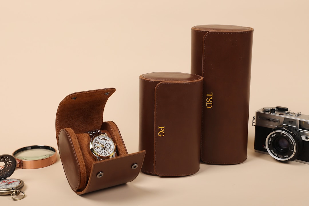 Personalized Leather Watch Box Custom Leather Watch Box Engraved Groomsman Watch Case Gift Travel Watch Organizer Custom Groom Gift Etsy