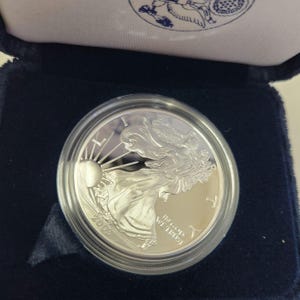 Proof 2003 American Silver Eagle w/ Box & COA