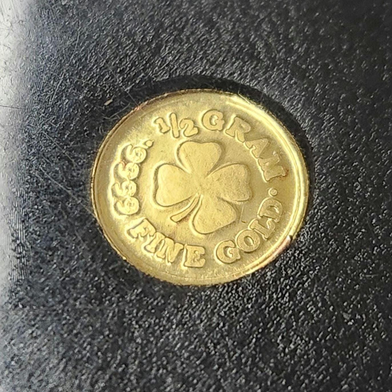 Gold .5g 4 Leaf Clover Design 1/2g .999 - Etsy