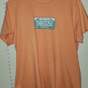 Life Is Good &#39;The Big 50&#39; License Plate Tshirt