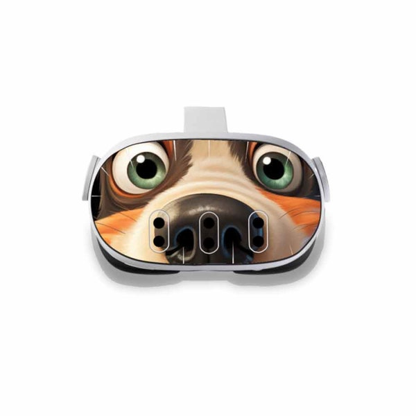 Puppy Eyes Skin Decals compatible with Meta Quest 3 - Headset Puppy Eyes VR Accessories - Virtual Reality Protective Decal