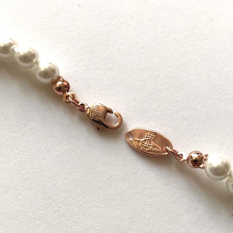 Vivienne Westwood Necklaces,rose Gold Saturn Pearl Necklace,gift for ...