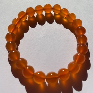 Natürliche Karneol Armband 8mm natürliche orange Achat Armband, Perlen Karneol Armband, Geschenke für sie