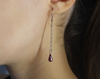 Orecchini pendenti in cristallo, set di collana e orecchini in cristallo