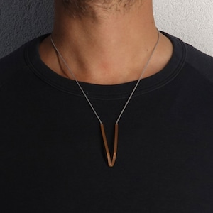 Handmade copper necklace gift for unisex necklace design for man pendant for woman too