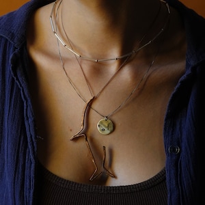 Dainty Copper Jewelry Set Unique Minimalist Copper Necklaces Handmade Copper Jewelry image 3