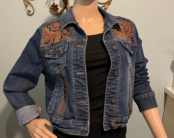 Denim jacket- Upcycled denim jacket