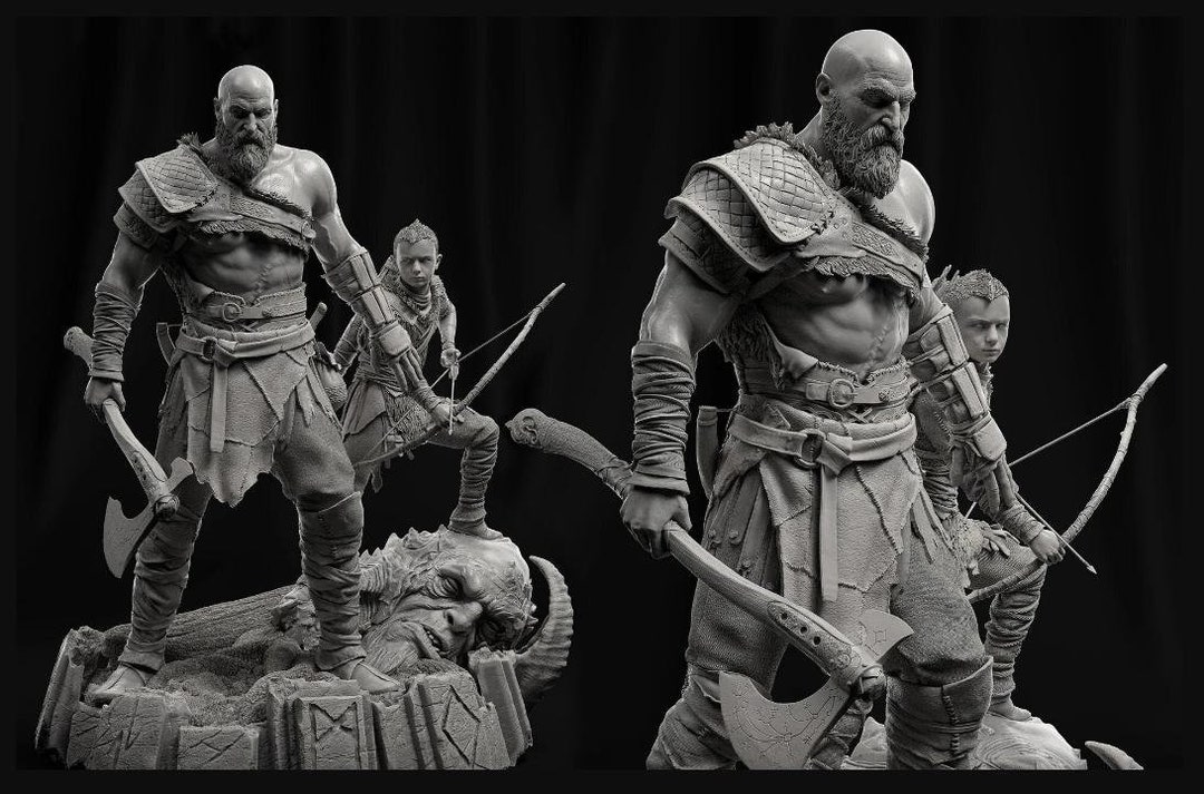 Kratos And Atreus Scene 3D Stl God Of War Arquivo STL para impressoras ...