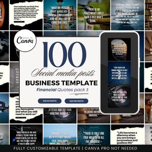 Sjablonen voor sociale media financieren: Canva Business Posts (PLR)