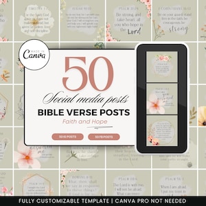 Bible Verse Instagram Templates: Christian Social Media (PLR, MRR)