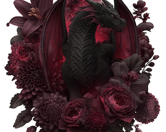 13 Fantasy Dragon Clipart: Watercolor PNG Illustrations Digital Download