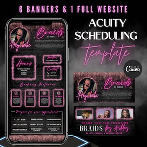 Acuity Scheduling Template  DIY Scheduling Template Braider  Braider Branding  Braider Website  Canva Templates  Instant Download