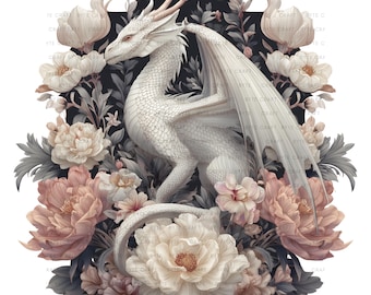 11 Fantasy Dragon Clipart: Watercolor PNG Illustrations Digital Download