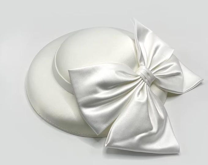 French Elegant Women Hat With Clip Retro Classic Bow Bridal Wedding Hats Headdress Fedoras Hats Dinner Party Bucket Church Hats