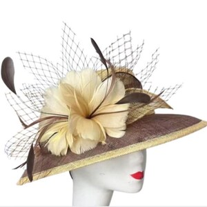 Beautiful Camel Brown Church Dress Hat il_340x270.5635862348_ehst.jpg main image 4