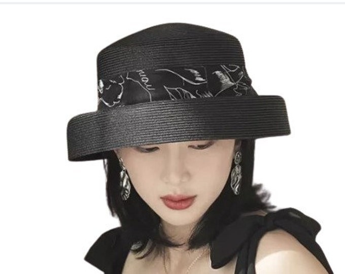 Ladies Women Elegant Lampshade Hat Summer Travel Vacation Leisure Sun Protection Fashion Straw Hat
