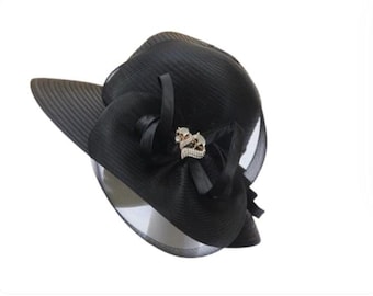 Ladies Women Wide Brim Hat, Wedding, Special Occasion, Church Party Outdoor Bucket Hat Kentucky Derby Sun Hats Women Hat