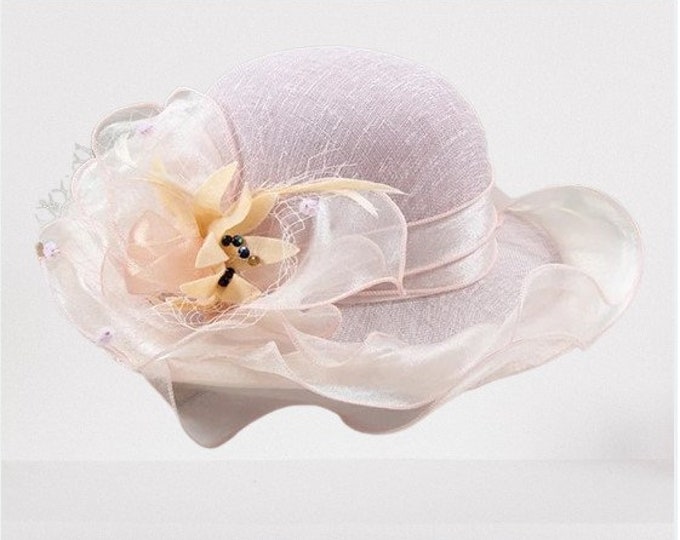 Women Wide Brim Hats Church Kentucky Derby Ladies Tea Party Veils Hat Fedoras Floral Wedding Dresses For Fascinator