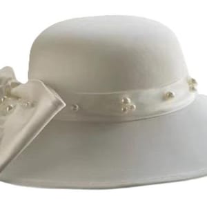Francuskie kapelusze ślubne Vintage damskie formalne kapelusze dla kobiet Tea Party Wedding Fedora szerokie rondo eleganckie kapelusze do kościoła