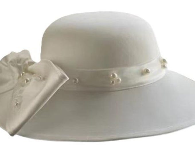 French Bridal Vintage Hat Ladies Formal Hats For Women Tea Party Wedding Fedora Wide Brim Elegant Church Dress Hats