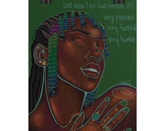 Fruitful | Inspirational Quote Art Print | black woman art | healing art | self love | affirmation art | NydiaDraws