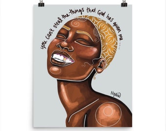 You can’t have it | Inspirational Quote Art Print | black woman art | healing | self love | affirmation | Christian | NydiaDraws