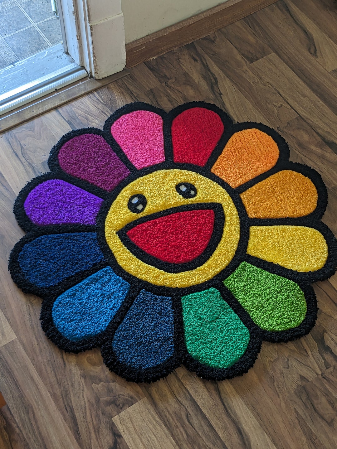 Murakami Flower Tufted Rug Etsy