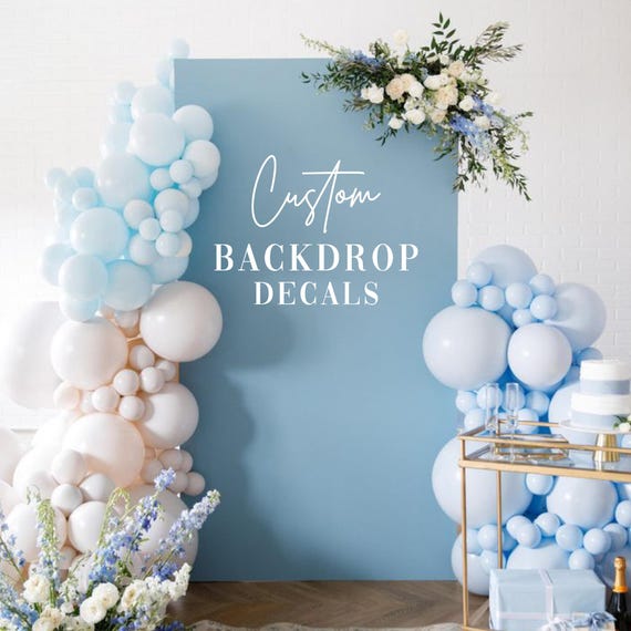 Custom Vinyl Decal: Personalized Party Sign, Birthday Balloon Arch Decor