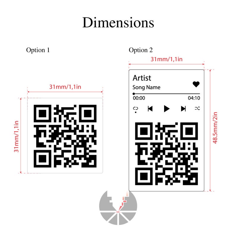Personalized Scannable QR Code Wood Keychain, Custom Music Playlist - Etsy