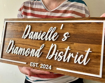 Custom Wooden Name Sign  - Precision CNC Cut, Personalized Home Decor, Perfect Housewarming Gift Last name