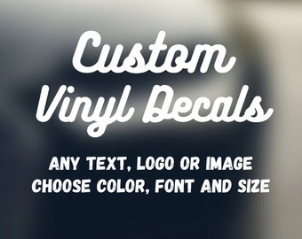 Custom Vinyl Text Decals Personalized Font Color, Car & Wall Lettering