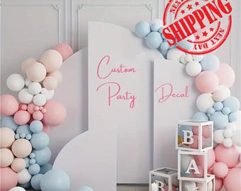 Custom Vinyl Decal: Party Backdrop, Wedding, Birthday seating chart