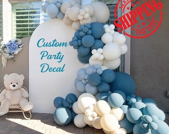 Personalized Party Backdrop Decal: Custom Vinyl Lettering