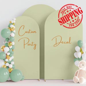 Custom Birthday Decal for Party Balloon Arch, Custom Party Decoration, Vinyl Party Decal