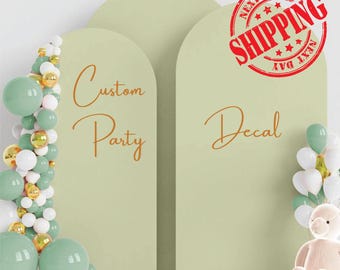 Custom Vinyl Decal: Personalized Party Backdrop, Car, Window Sticker