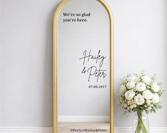 Custom Vinyl Decal: Wedding Mirror Decal