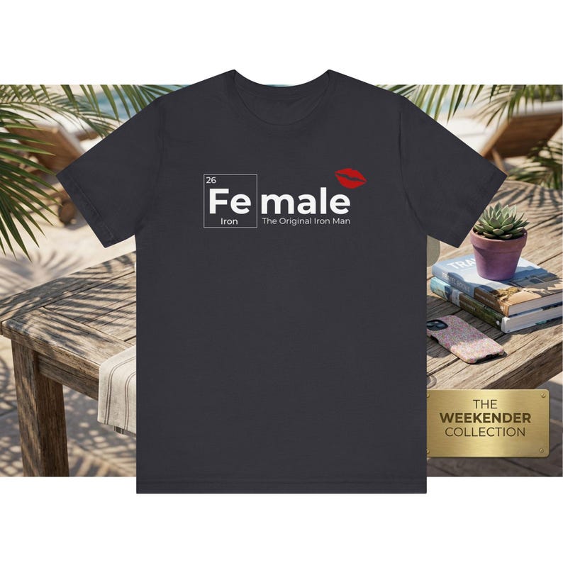 Female is the Original Iron Man Original Tshirt Tee image 3