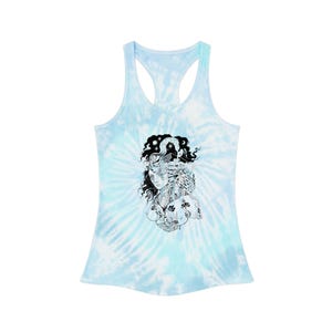 Bohemian Tie Dye Racerback Tank Top | Summer Vibes, Beach Wear, Festival Apparel, Boho Chic, Casual Style