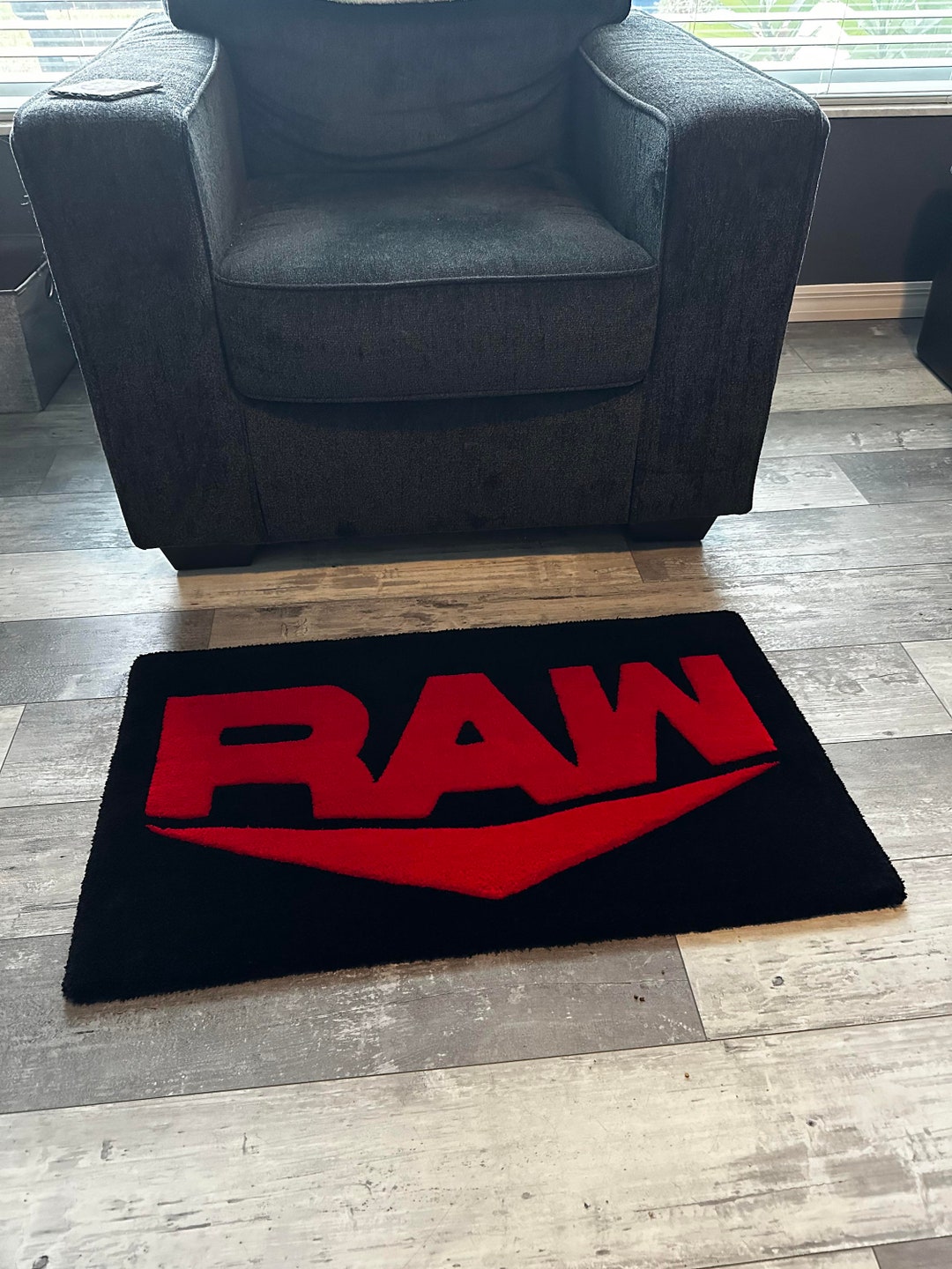 Handmade Tufted WWE Raw Floor Rug Etsy