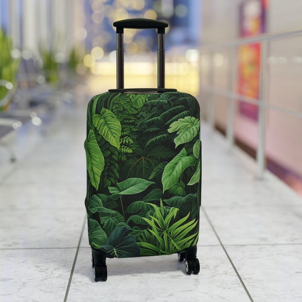 Green Leaves suitcase cover, Luggage Cover, suitcase protector, Travel accessories