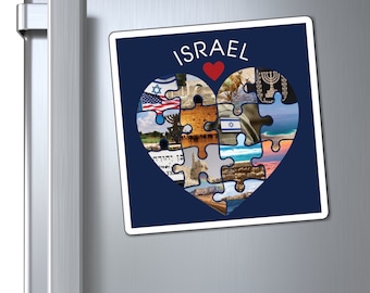 Magnificent Israel Landscape Magnet - Holy Land Symbols - Show Your Support for Israel - Judaica Gift