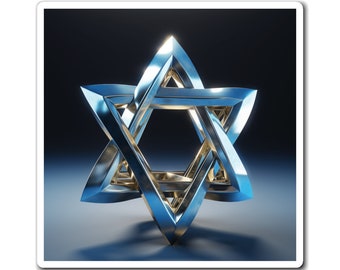 Israel Pride Magnet - Star of David Design - Jewish Gift - Support Israel, Holy Land Souvenir