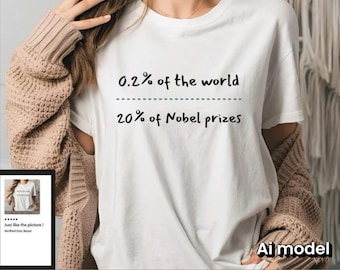 Jewish Pride T-Shirt: Hebrew Nobel Prize Winners, Israel Zionist Gift